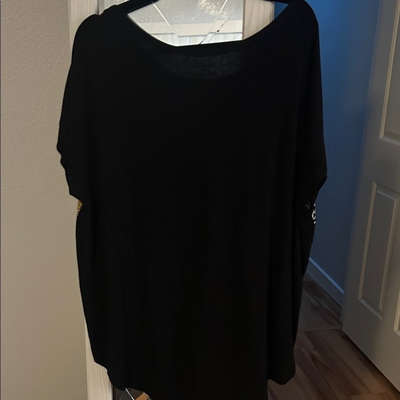 Lane Bryant Black and Paisley Patchwork Blouse - Picture 5 of 7